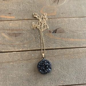 handmade Jewelry - Beautiful handmade black natural druzzy necklace handmade Jewelry - Beautiful handmade black natural druzzy necklace